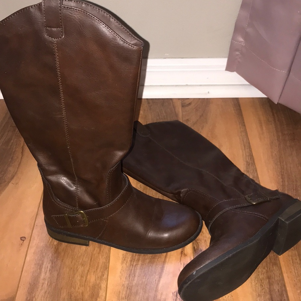 Target Cat & Jack Brown “Leather” High Boots
